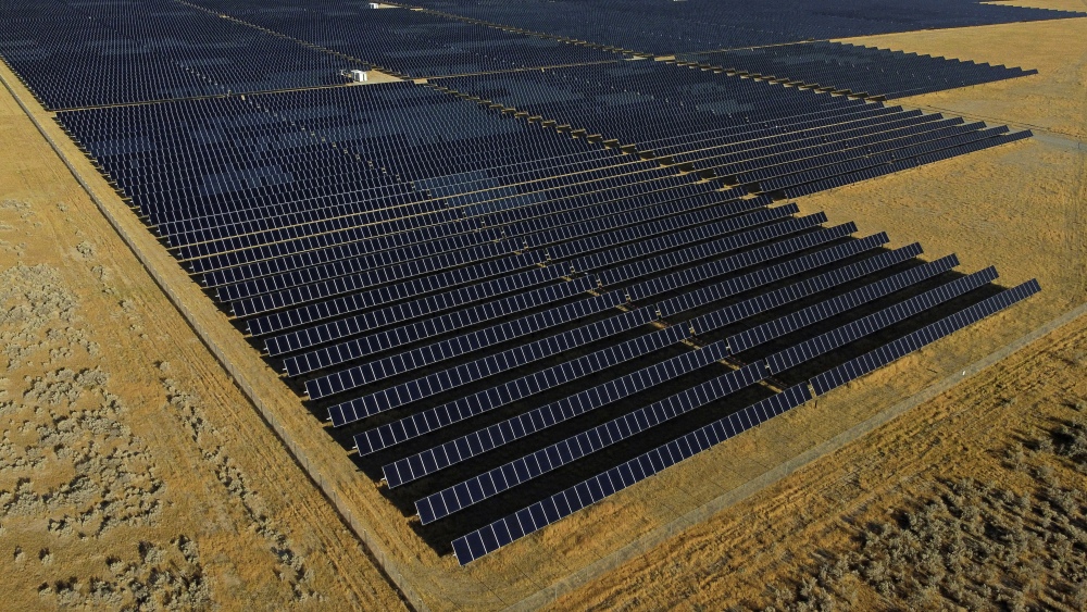 A solar plant in Mona, Utah. The U.S. Energy Information Administration says solar will account for just over half of new power generation that will get built in the U.S. this year. (AP)