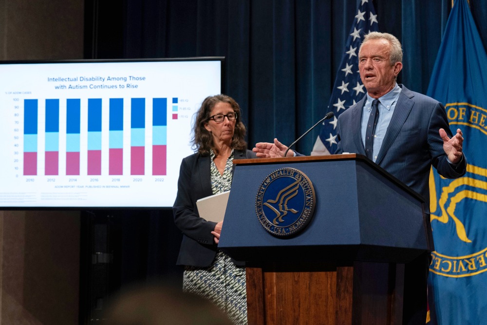 Health and Human Services Secretary Robert F. Kennedy Jr. speaks during a news conference autism rates on Wednesday, April 16, 2025. (AP)