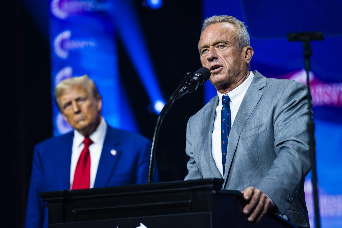 Anti-vaccine activist Robert F. Kennedy Jr. spoke at a rally in Georgia on Oct 23. He is President-elect Donald Trump's choice to become Secretary of the Department of Health and Human Services. On Dec. 6, 2021, Kennedy spoke at a Louisiana committee hearing and presented false claims about the safety of COVID vaccines. He sat beside then-Attorney General Jeff Landry.