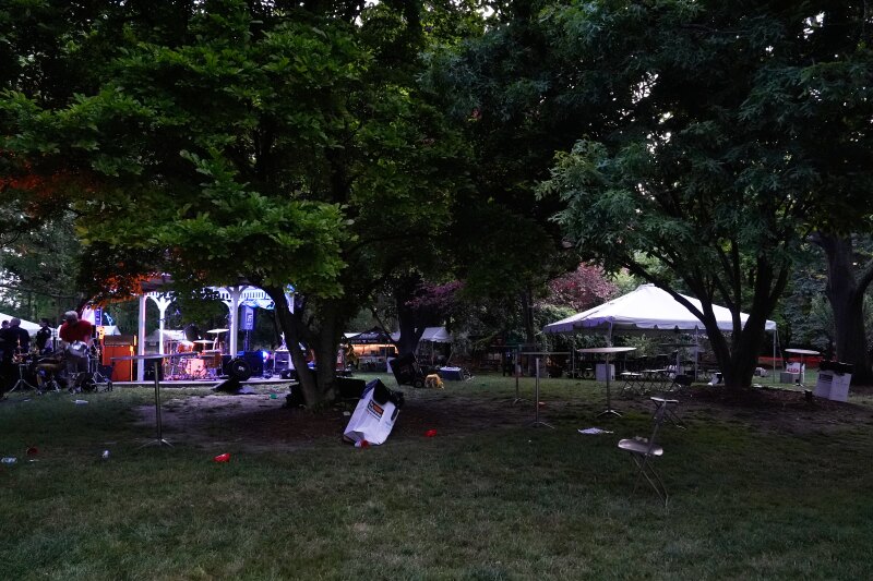 At least 12 people shot at an Ohio festival and a search for suspects is still ongoing, police say