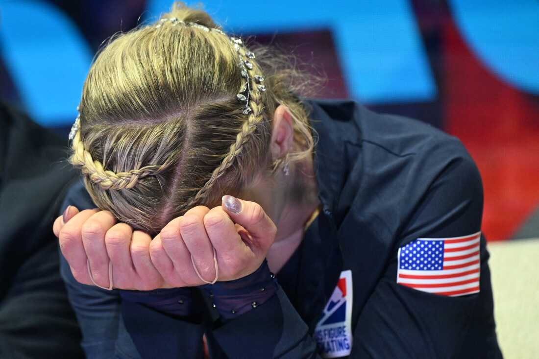 Amber Glenn was emotional after a series of mistakes in her free skate in Prague, where she ultimately placed sixth in women's singles.