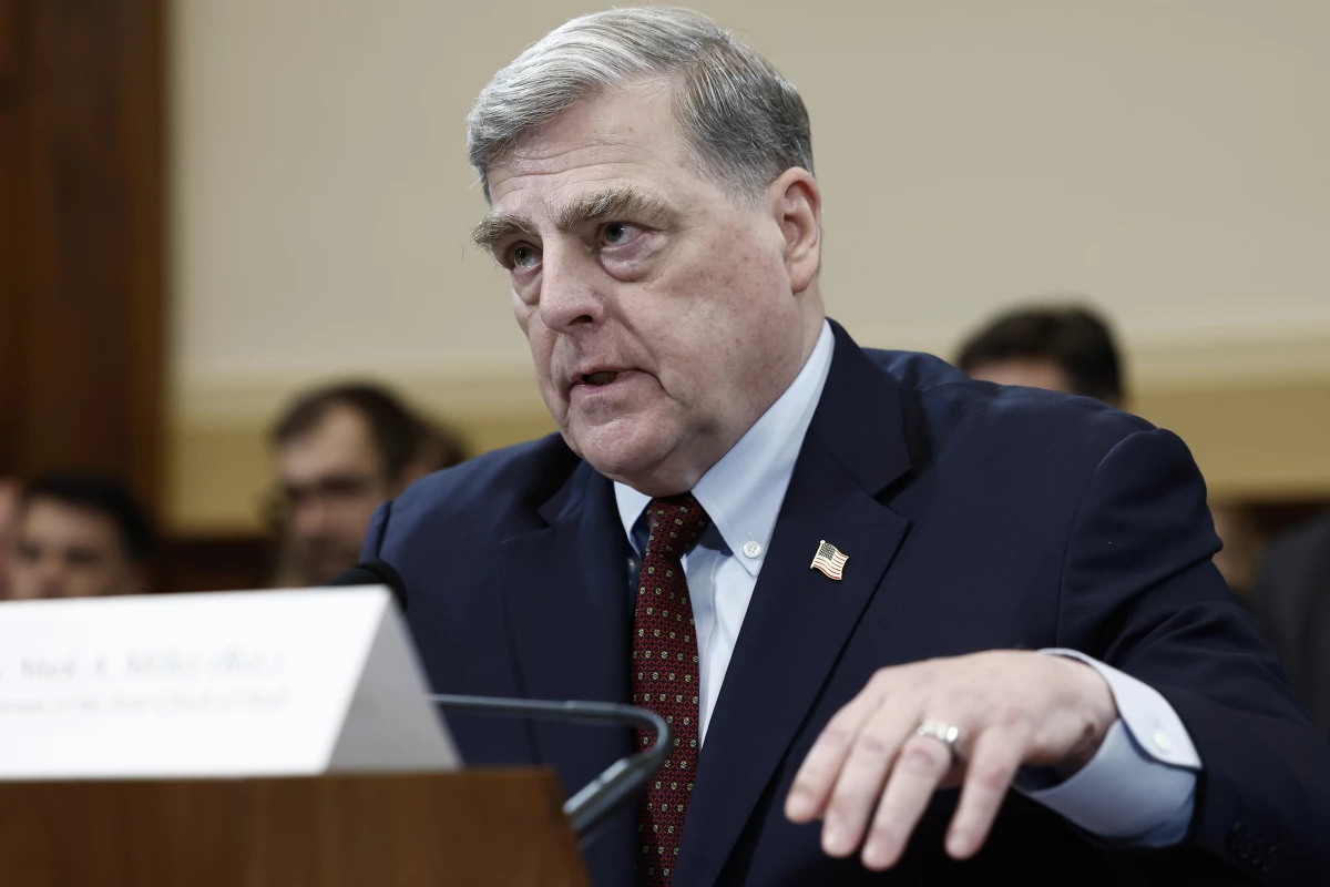 Former Chairman of the Joint Chiefs of Staff Gen. Mark Milley speaks during a hearing with the House Foreign Affairs Committee on March 19, 2024. The committee held the hearing to question retired generals on the U.S. withdrawal from Afghanistan in 2021.