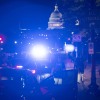 Members of the FBI and D.C.'s Metropolitan Police Department conduct a traffic stop near the U.S. Capitol in Washington, D.C., on August 14.