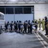 17 members of Venezuela's Tren de Aragua gang and members of the MS-13 gang, who were deported to El Salvador by the US in San Salvador, El Salvador on March 31, 2025.
