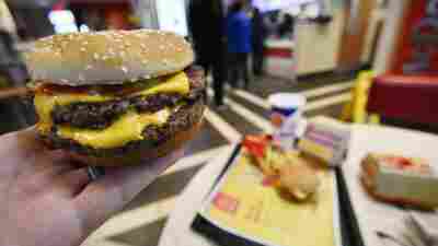 A McDonald's Double Quarter Pounder is shown on March 6, 2018, in Atlanta. (AP Photo/Mike Stewart, File)