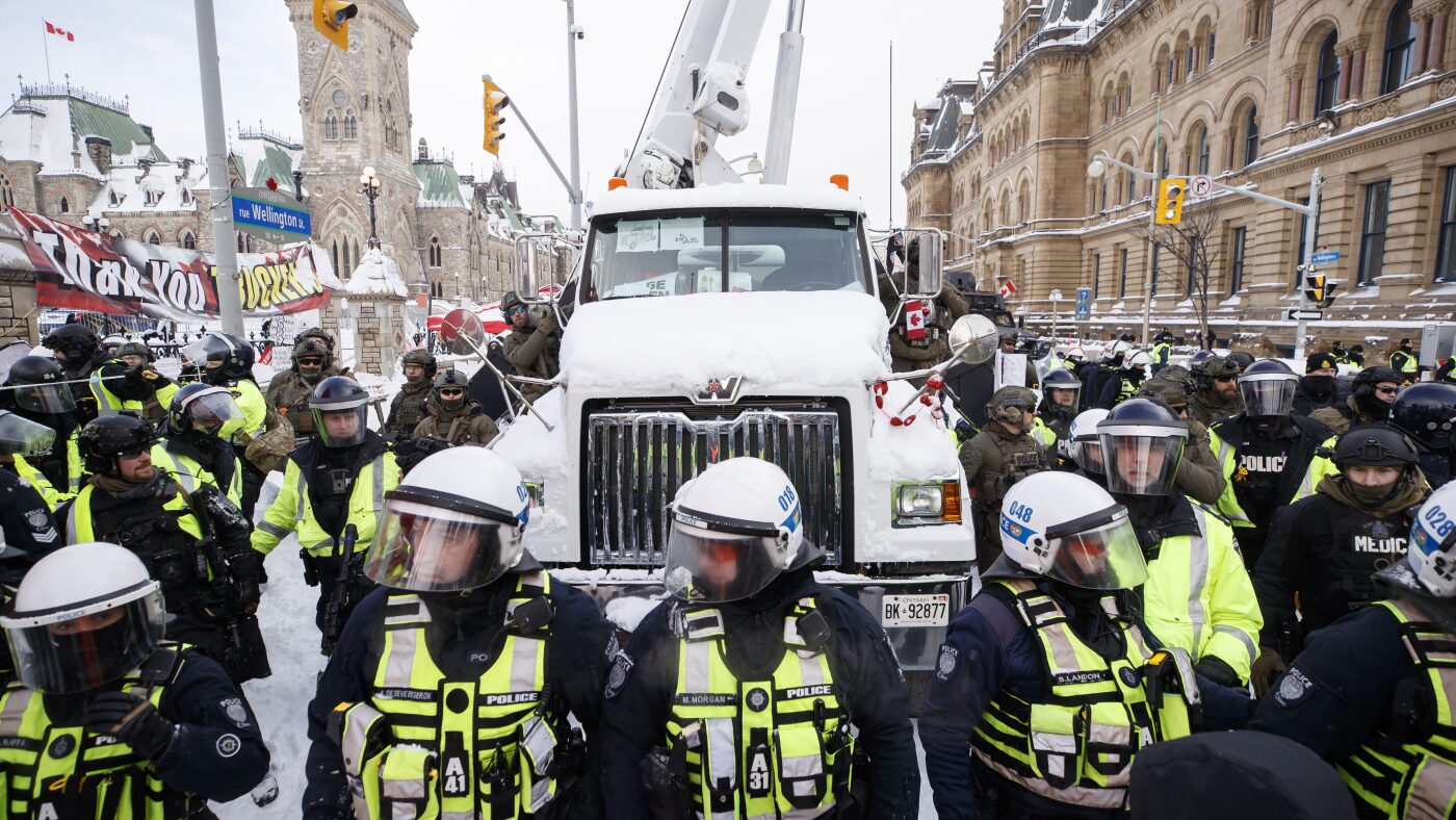 Canada trucker protest organizers found guilty of mischief : NPR