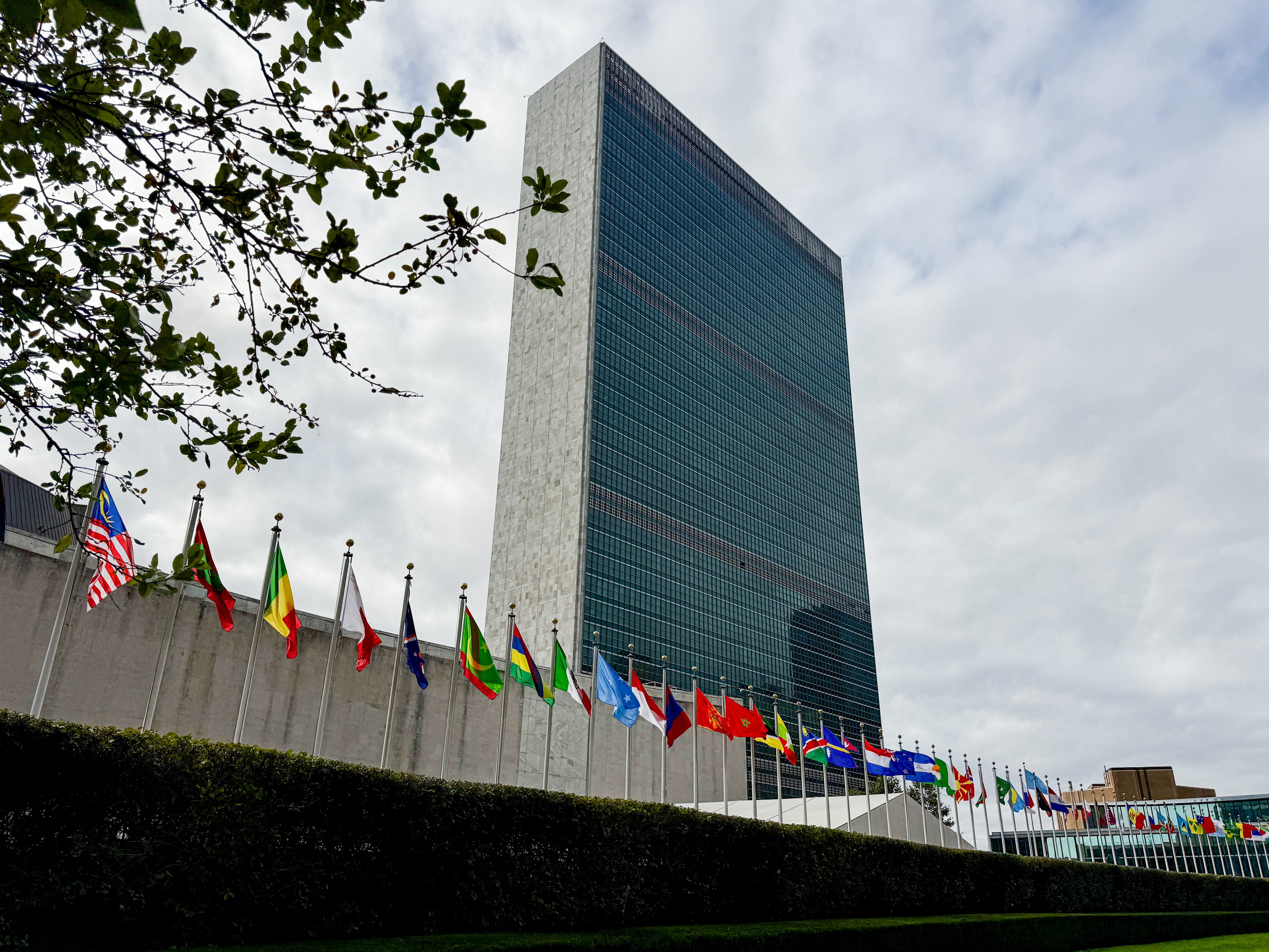 A view of the United Nations headquarters building in New York on Sept. 17. The first day of high-level General Debate for the 80th session of the U.N. General Assembly began on Tuesday.
