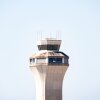An air traffic control tower is seen Wednesday at the Austin-Bergstrom International Airport in Austin, Texas.
