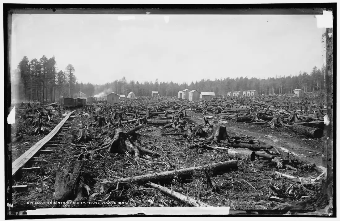 The photo "The Birth of a city, Davis, W. Va. in 1885" by William Henry Jackson