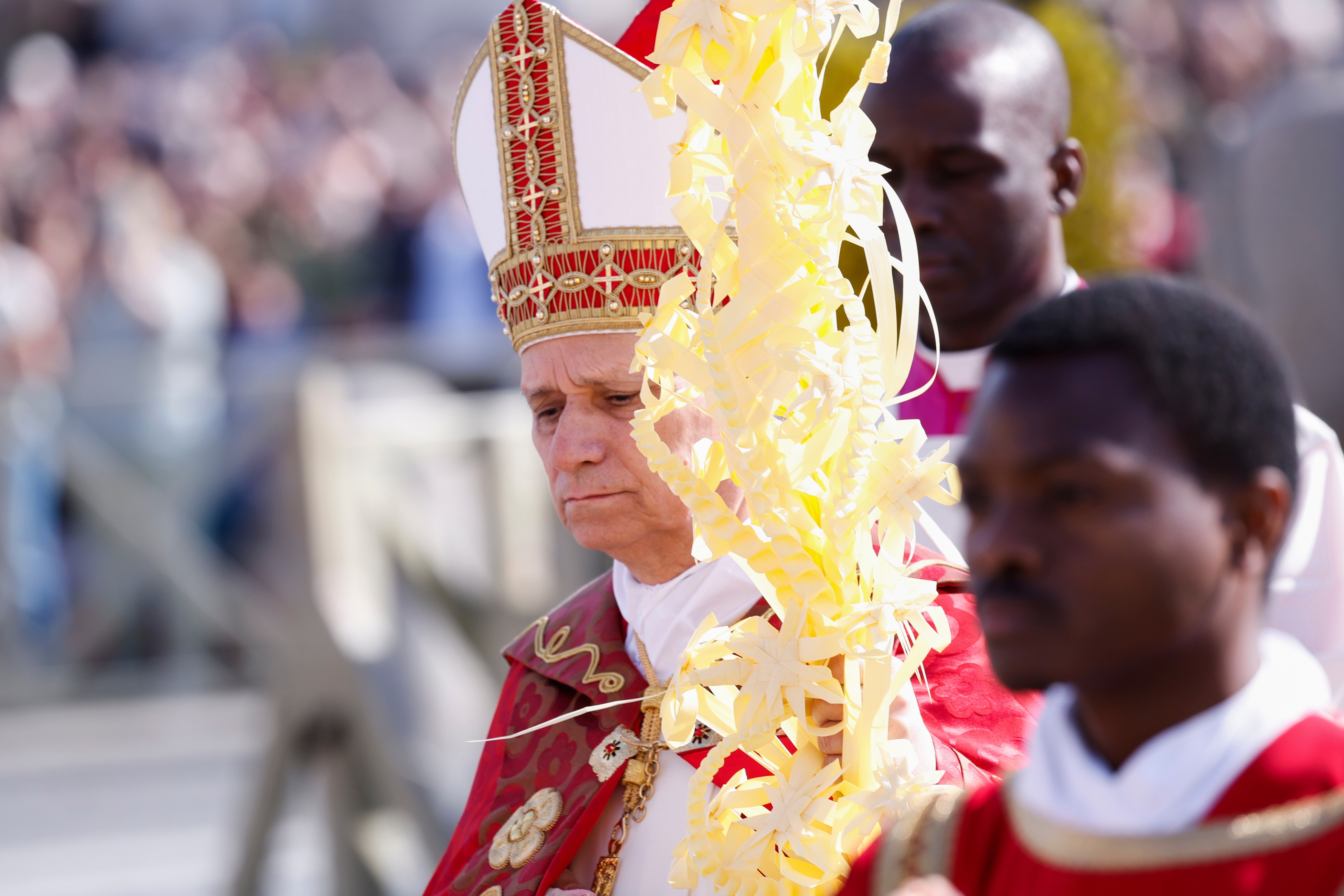 Pope Leo XIV rejects claims that God justifies war in Palm Sunday Mass message