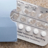 A photograph of a blister-pack of birth control pills.