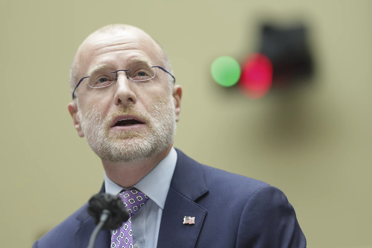 The FCC's Brendan Carr testifies during a House Energy and Commerce Committee Subcommittee oversight hearing in March 2022. The FCC is funded by, and responsible to Congress.
