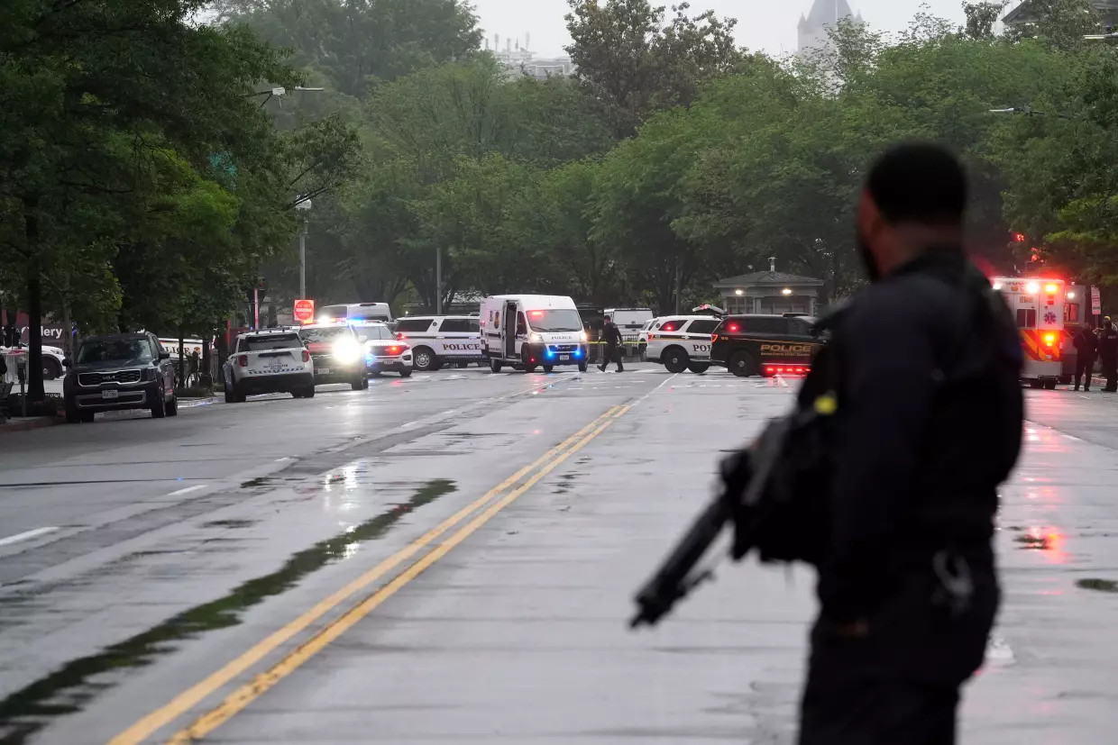 Police and members of the Secret Service block streets around the White House, Saturday, May 23, 2026, in Washington, D.C.