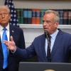President Trump (left) looks on as Health and Human Services Secretary Robert F. Kennedy Jr. answers questions after delivering an announcement on “significant medical and scientific findings for America’s children” in the Roosevelt Room of the White House on Sept. 22 in Washington, D.C.