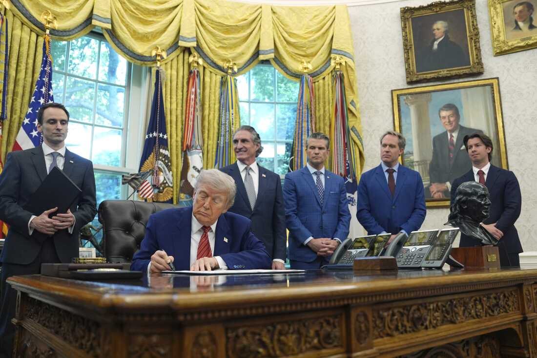 President Donald Trump signed an executive order to launch the new program as nuclear executives looked on.