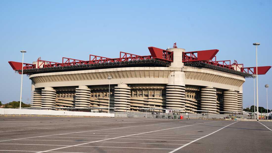 The exterior of Milan's San Siro Stadium, site of the 2026 Winter Olympics opening ceremony.