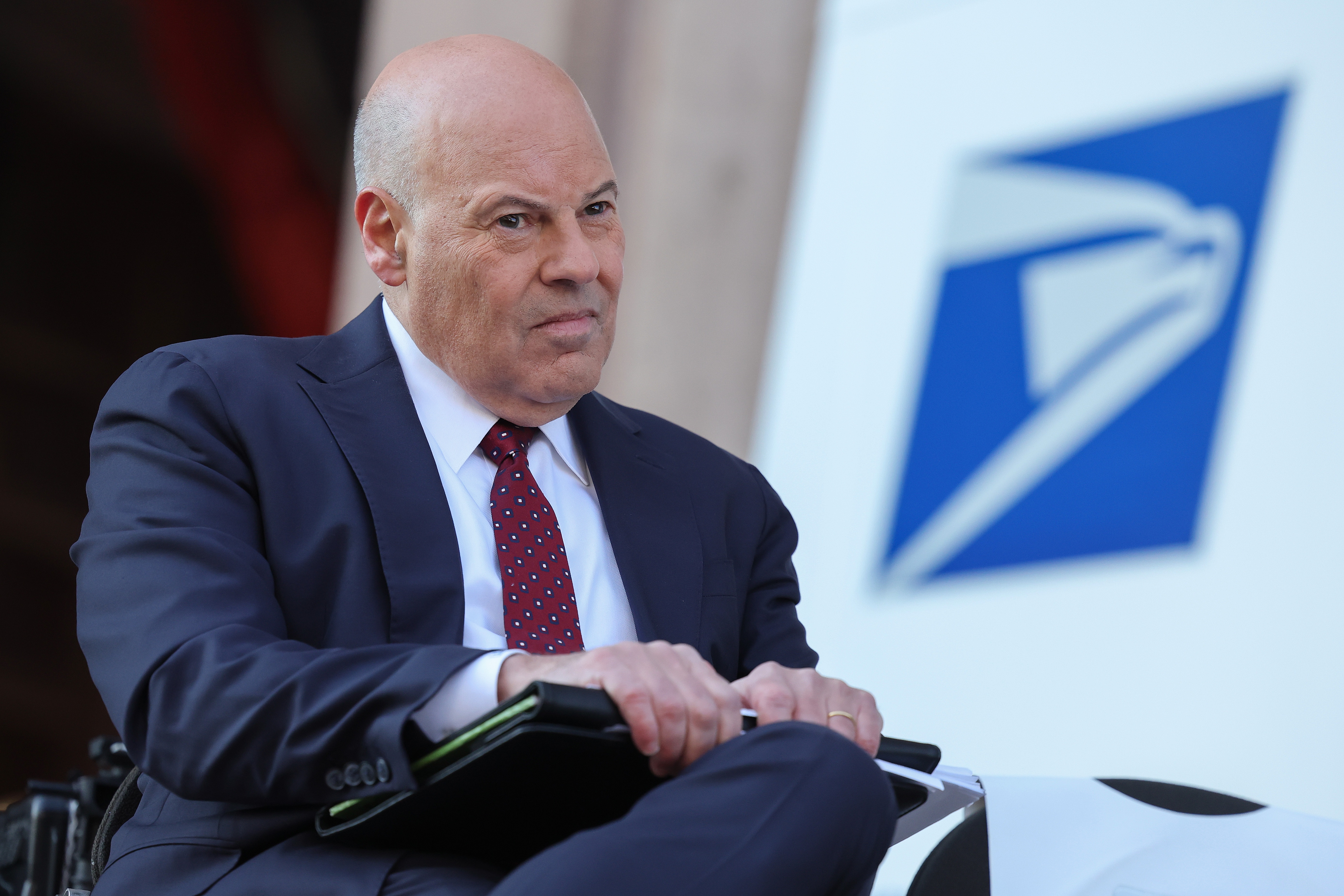 Louis DeJoy, the U.S. postmaster general, attends a 2022 event at the Postal Service headquarters in Washington, D.C.