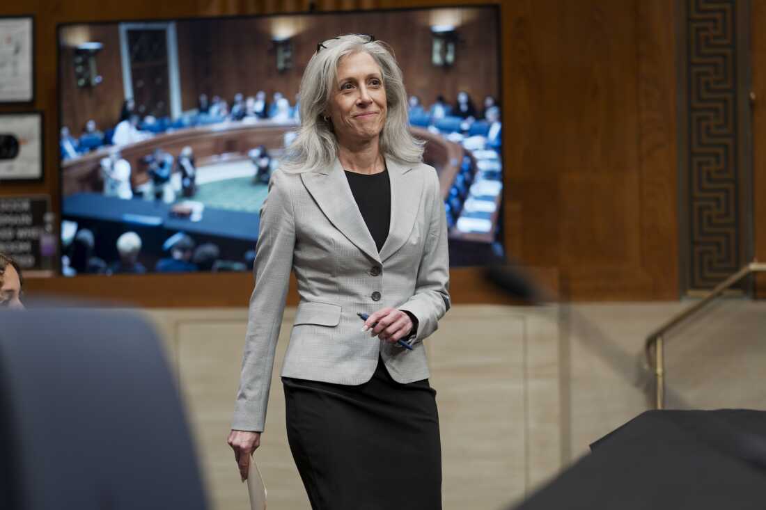Susan Monarez, President Trump's nominee to be director of the Centers for Disease Control and Prevention, arrives to testify before the Senate HELP Committee at the Capitol in Washington, D.C., on June 25.