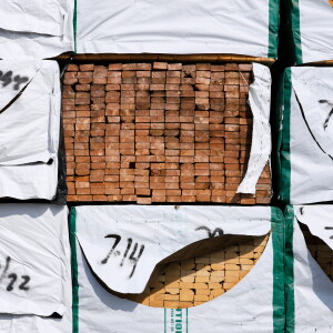 Canadian lumber products are shown at Gutherie Lumber Tuesday, Aug. 25, 2026, in Livonia, Mich.