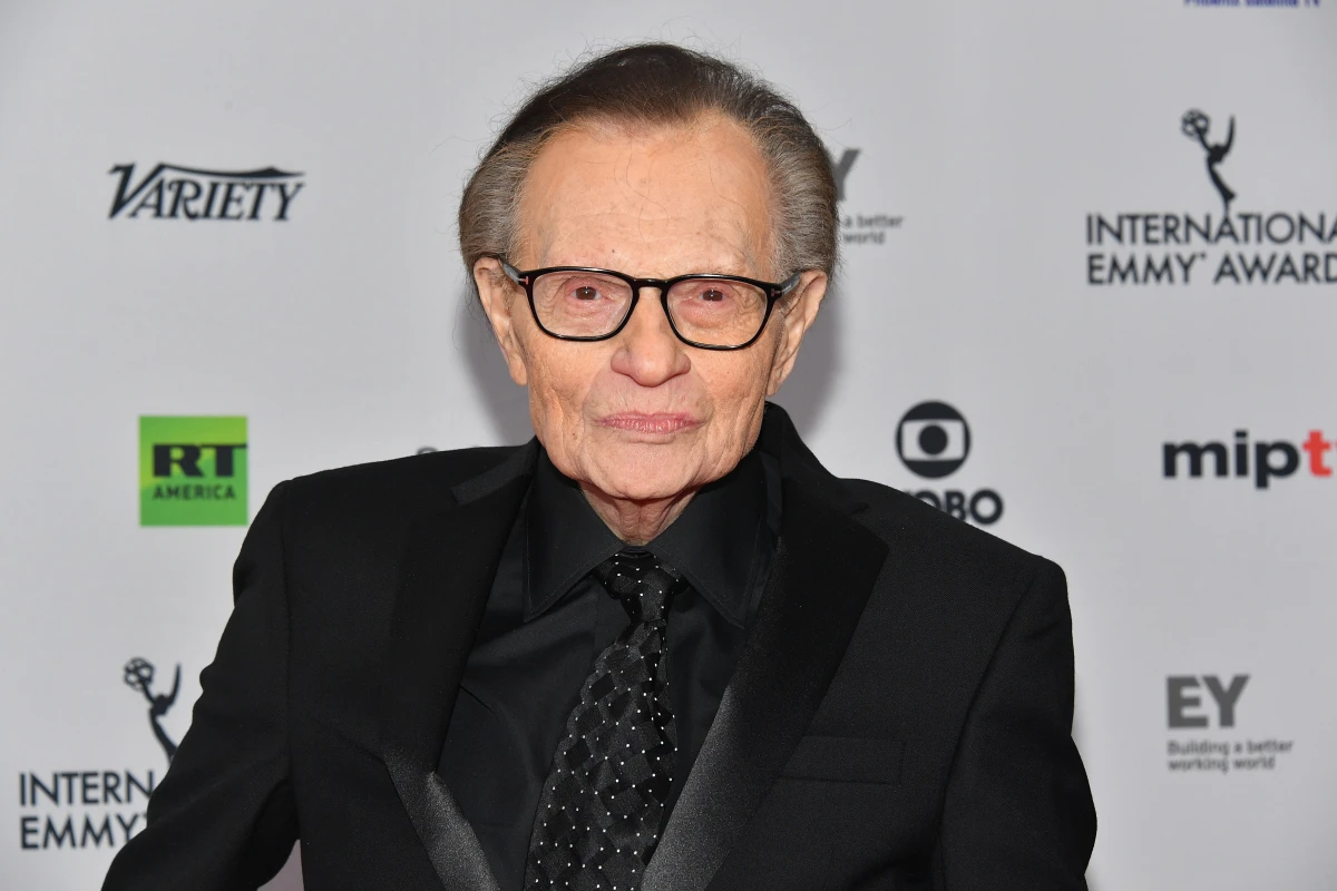 Longtime cable news personality Larry King at the 2017 Emmy Awards in New York City.  After leaving CNN, King hosted a show that was carried on RT.