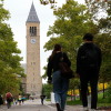 Pedestrians walk on the campus of Cornell University in Ithaca, New York, Thursday, October 1, 2026.