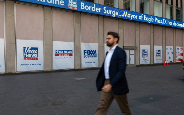 A 2023 file photo of the New York City building that houses the Fox News studios. The conservative news network has employed many of President-elect Trump's nominees for his second administration.