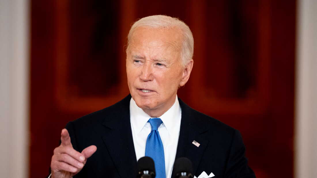 President Biden gives remarks on the Supreme Court decision on presidential immunity at the White House on July 1.