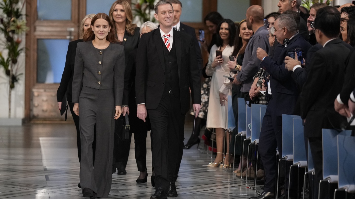 Machado's daughter accepts Nobel Peace Prize in Venezuelan opposition leader's absence