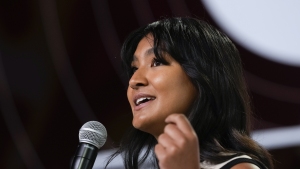 Deja Foxx participates in the Global Citizen NOW conference in New York on April 28, 2023. Foxx has won an upset victory in a special election race for Arizona’s 7th Congressional District.