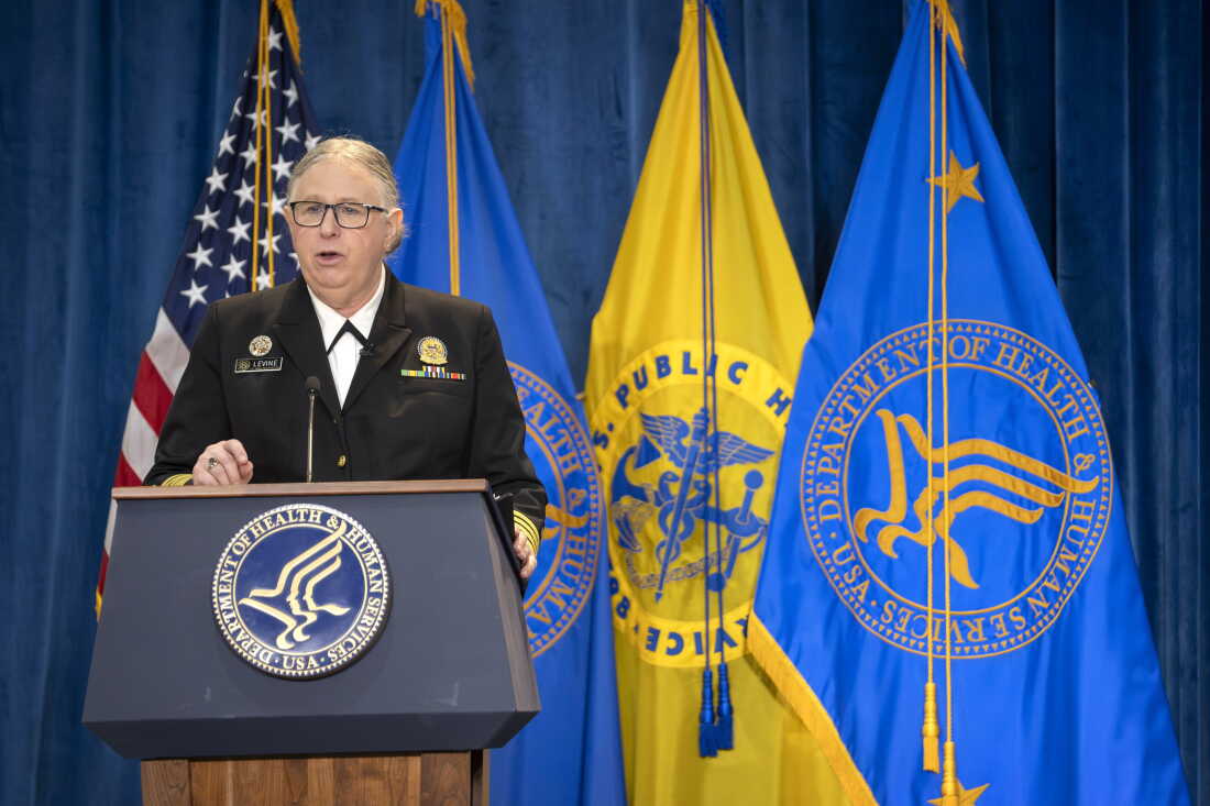 Then-Health and Human Services Assistant Secretary for Health, Admiral Rachel Levine speaks in 2023.