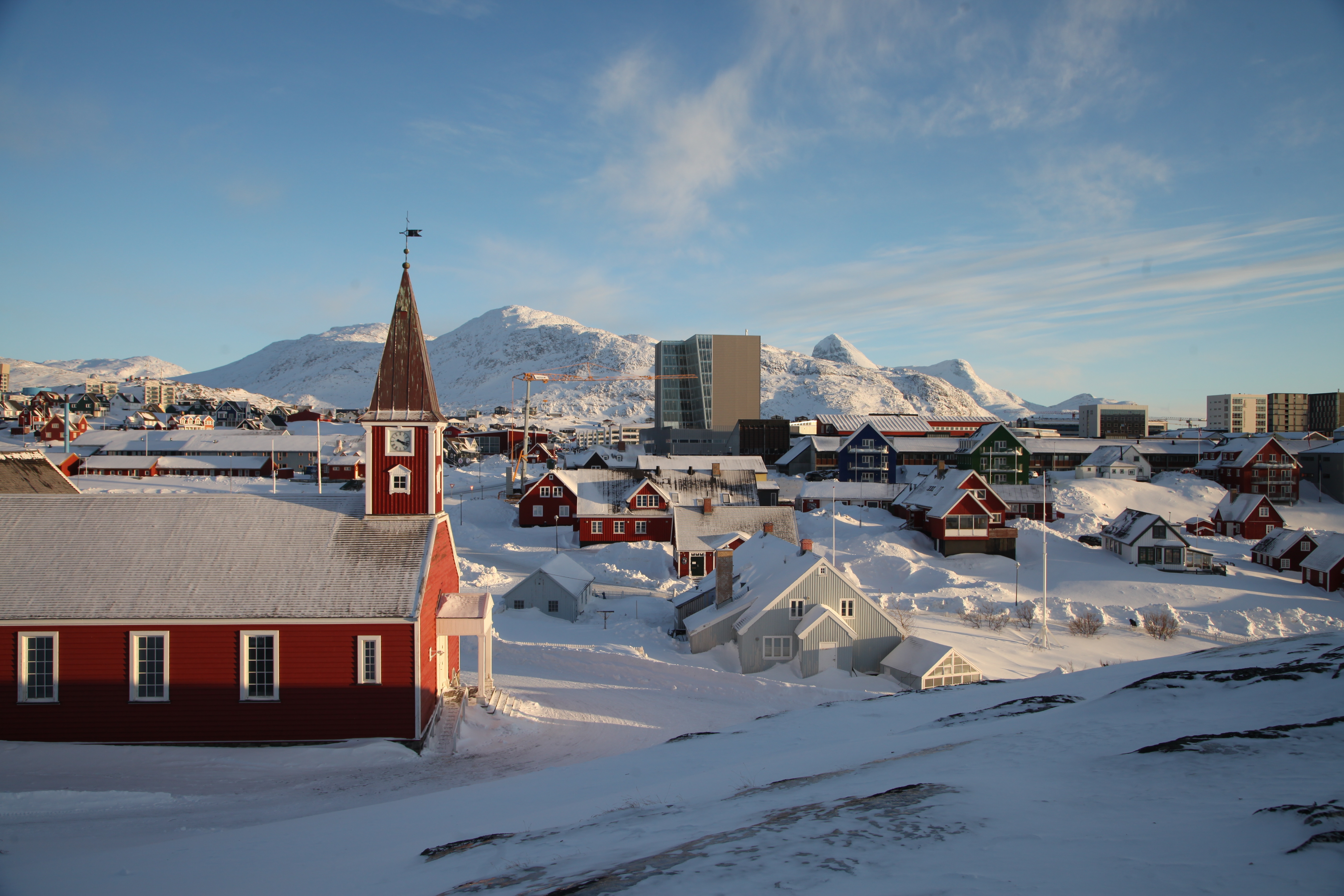 A view of the city center of the Greenlandic capital Nuuk. Trump