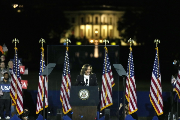 Vice President Harris speaks during a campaign rally on the Ellipse on Oct. 29, 2024 in Washington, DC.
