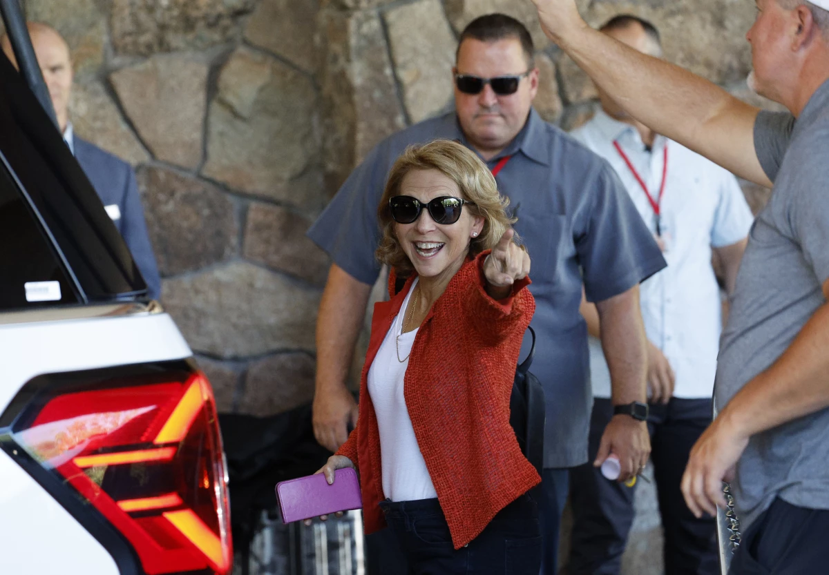Paramount Global's controlling owner Shari Redstone, shown last year at a gathering of media and tech titans in Sun Valley, Idaho.