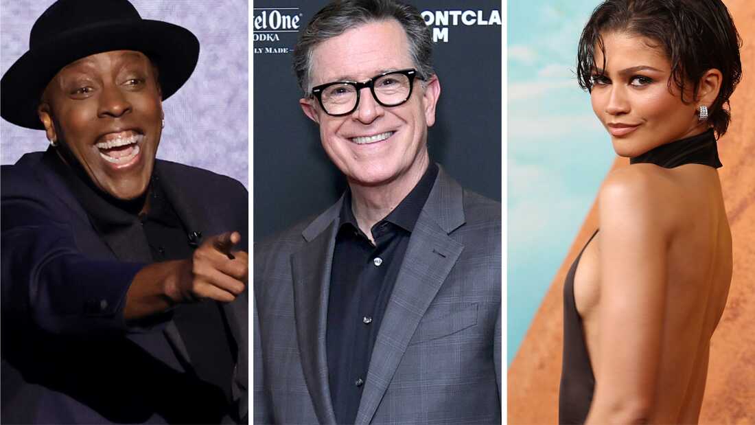 Arsenio Hall, Stephen Colbert, Zendaya.