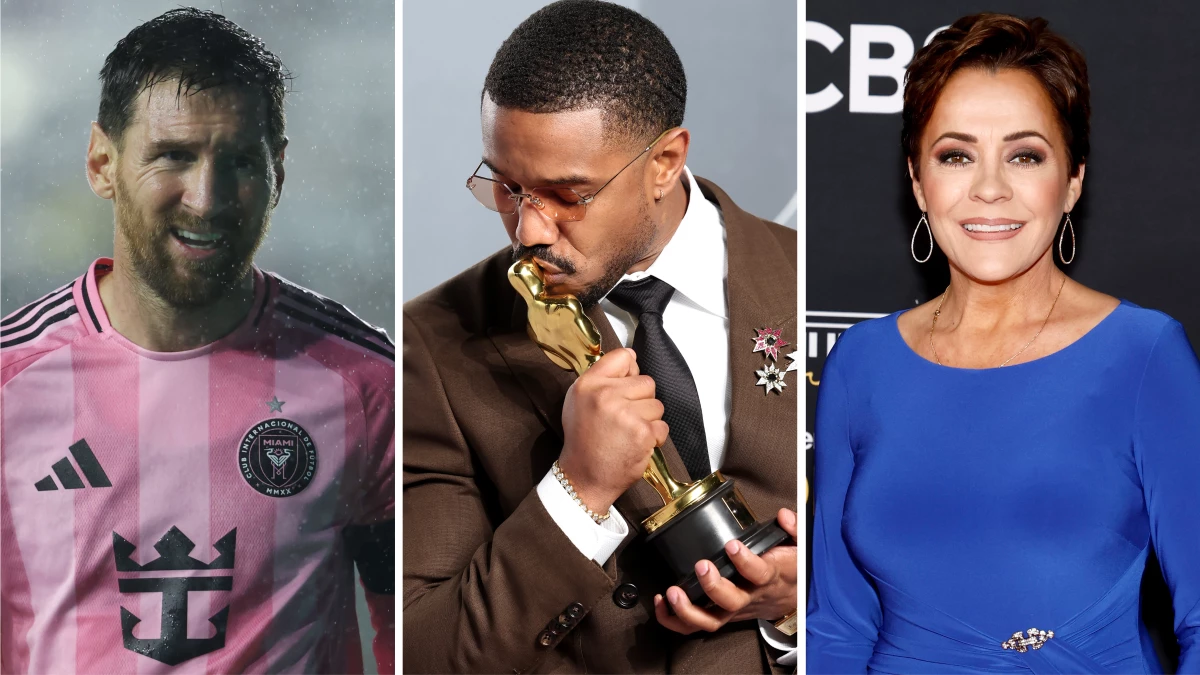 From left: Lionel Messi, Michael B. Jordan, Kari Lake.