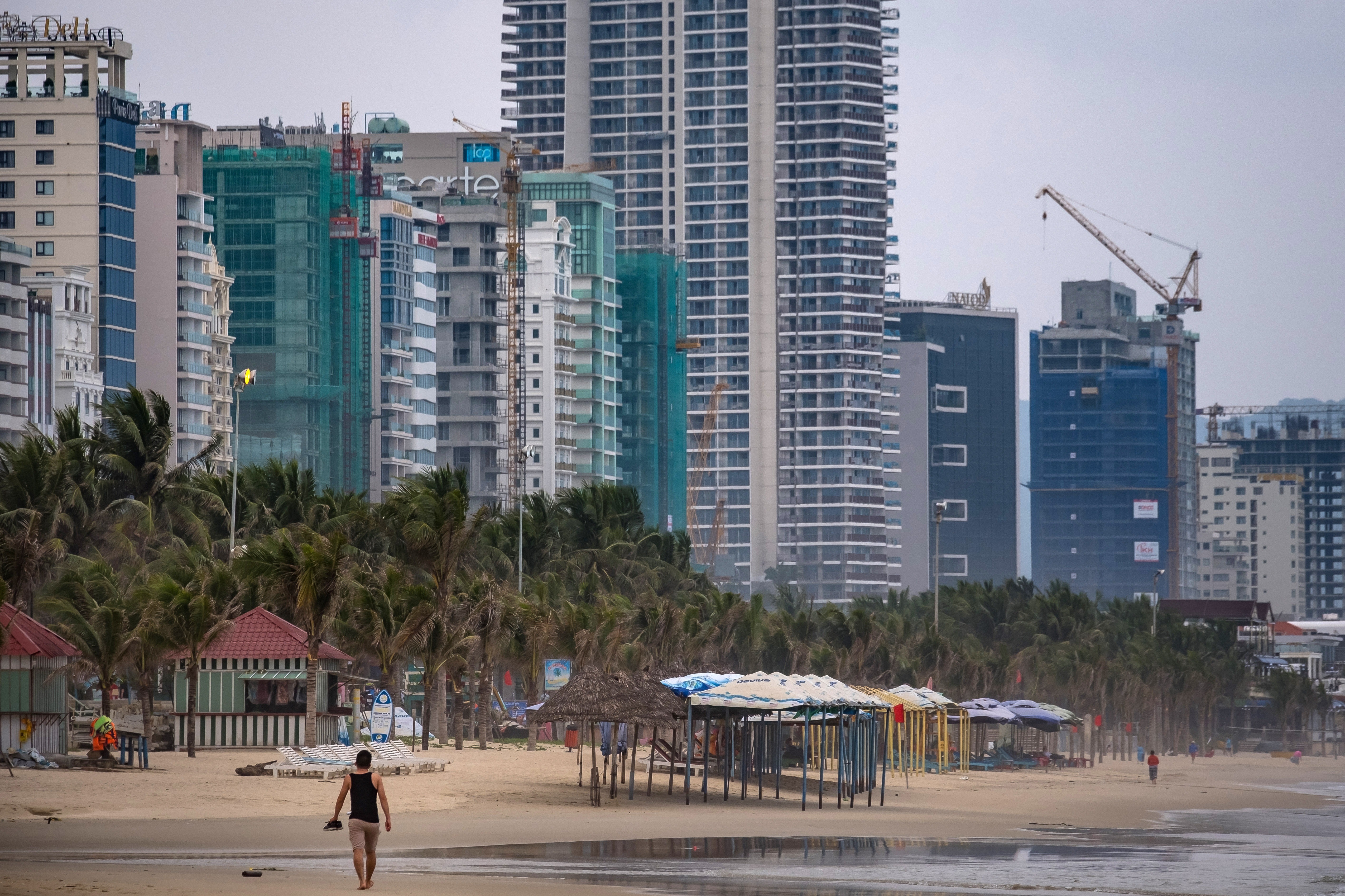 A view of My Khe beach in 2019 in Da Nang, Vietnam. Some Americans who moved to Vietnam or Thailand say they now have less stress and can afford more than they could in the U.S.
