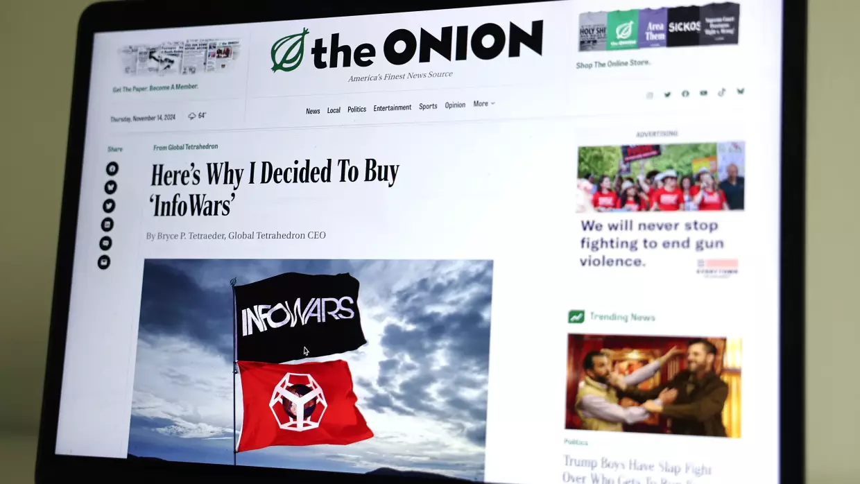 The Onion has agreed to a new deal to take over Infowars