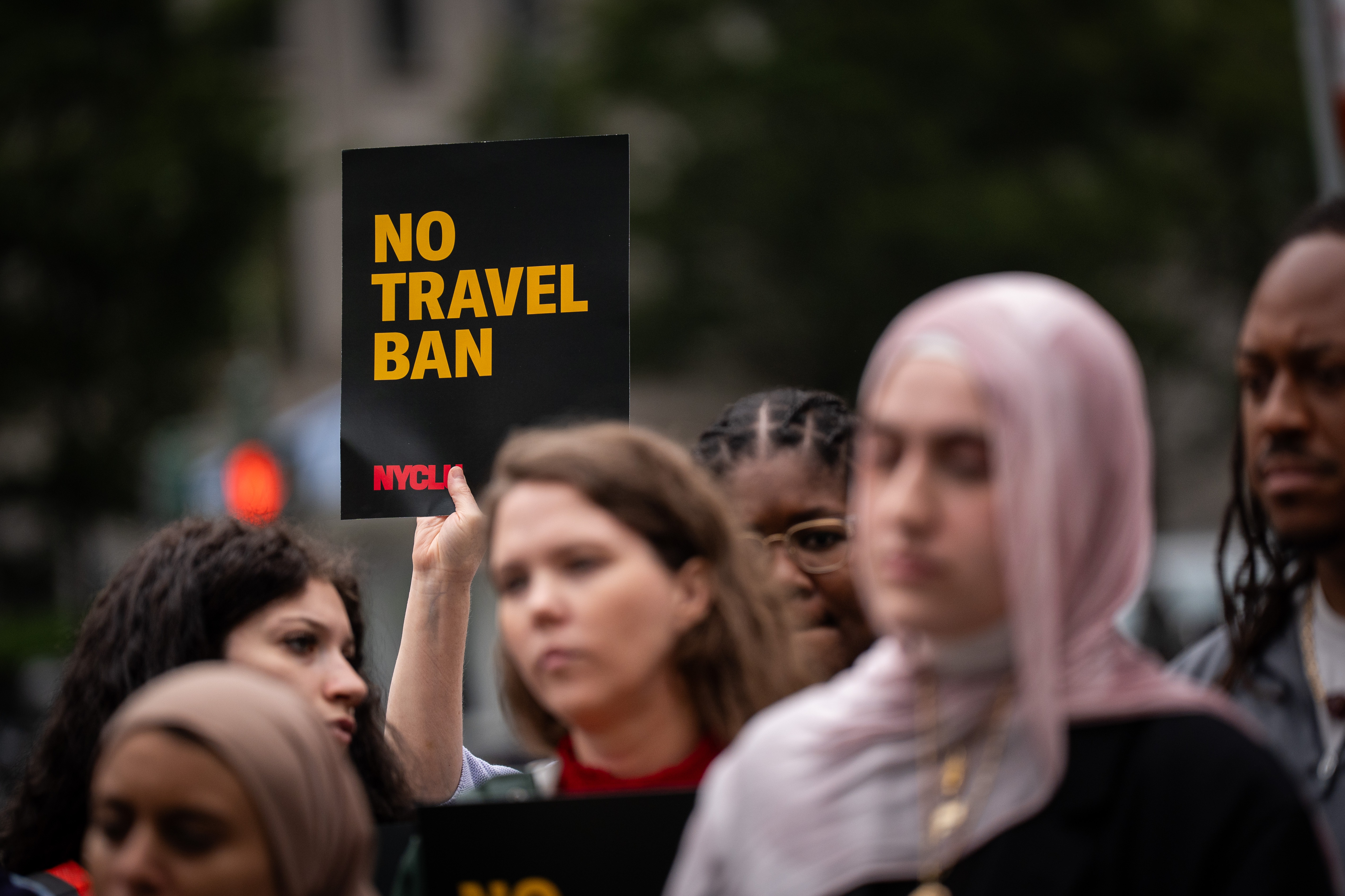 A rally in New York on June 9 protested President Donald Trump