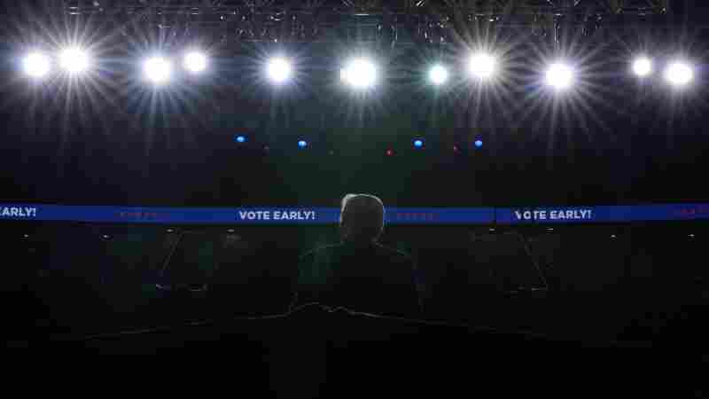 Republican presidential nominee former President Donald Trump speaks at a campaign rally at the Bryce Jordan Center on Oct. 26. in State College, Pa.