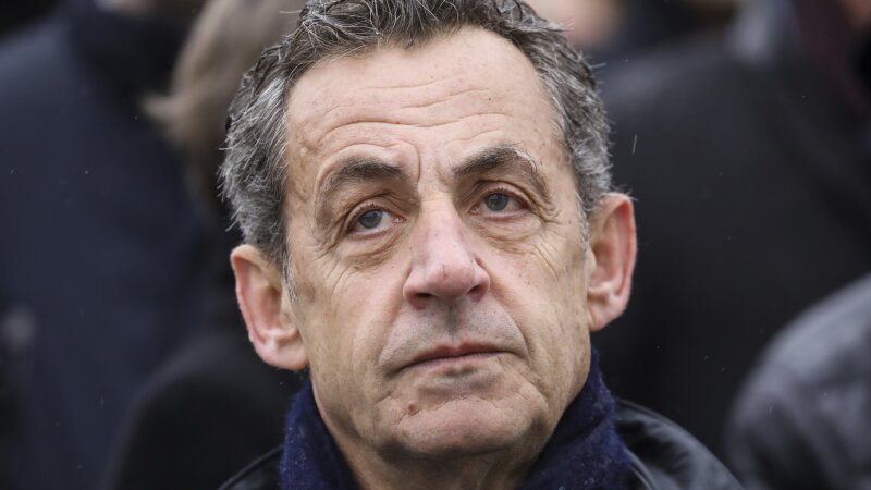 In this Monday Nov. 11, 2019 file photo, French former president Nicolas Sarkozy attends a ceremony at the Arc de Triomphe in Paris. (Ludovic Marin