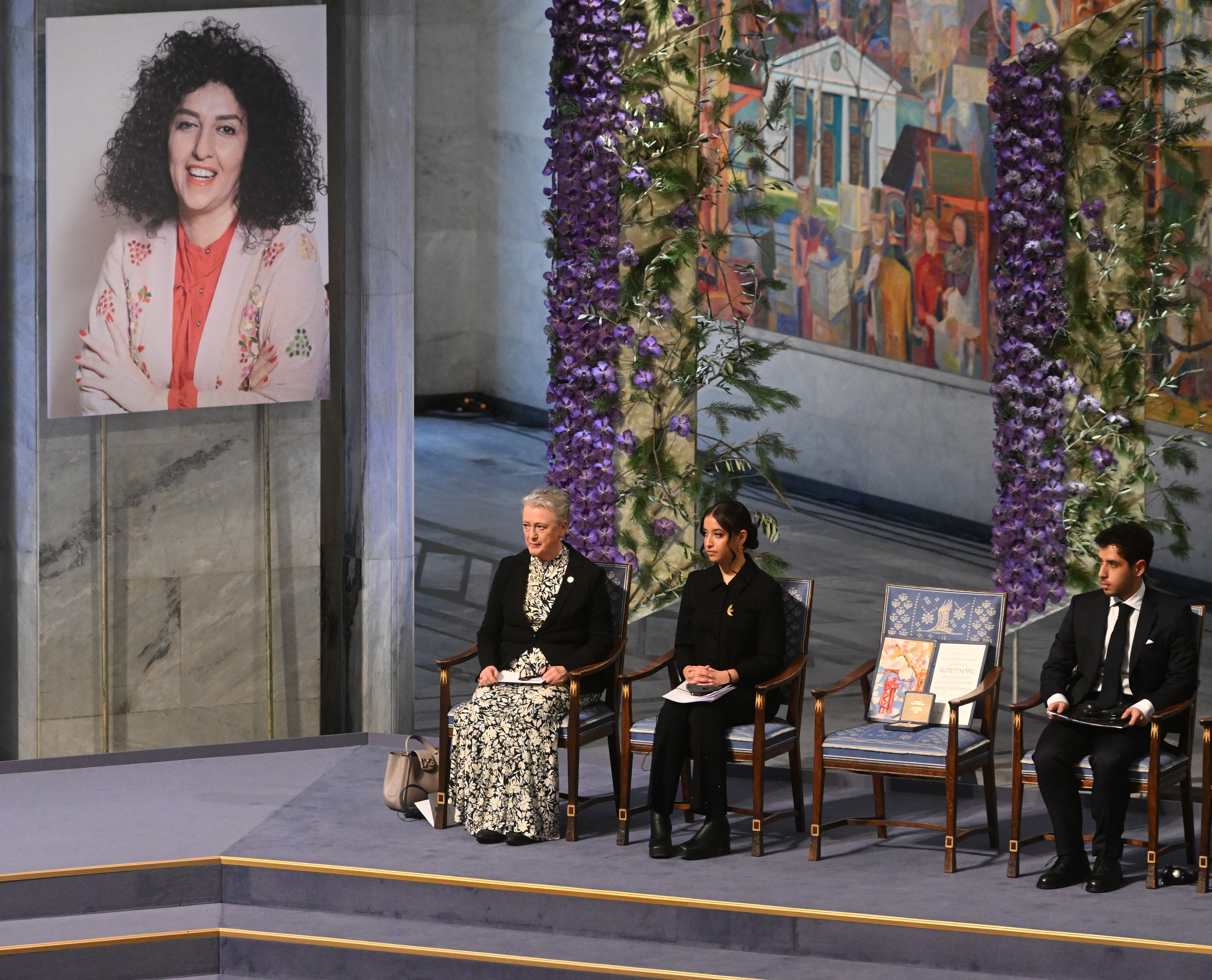 Nobel Peace Prize laureate Iranian activist Narges Mohammadi
