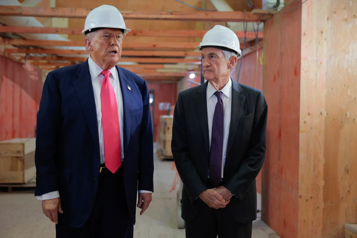 President Trump sparred with Fed Chair Jerome Powell over the final cost of the Federal Reserve's renovations during an unusual visit to the central bank.