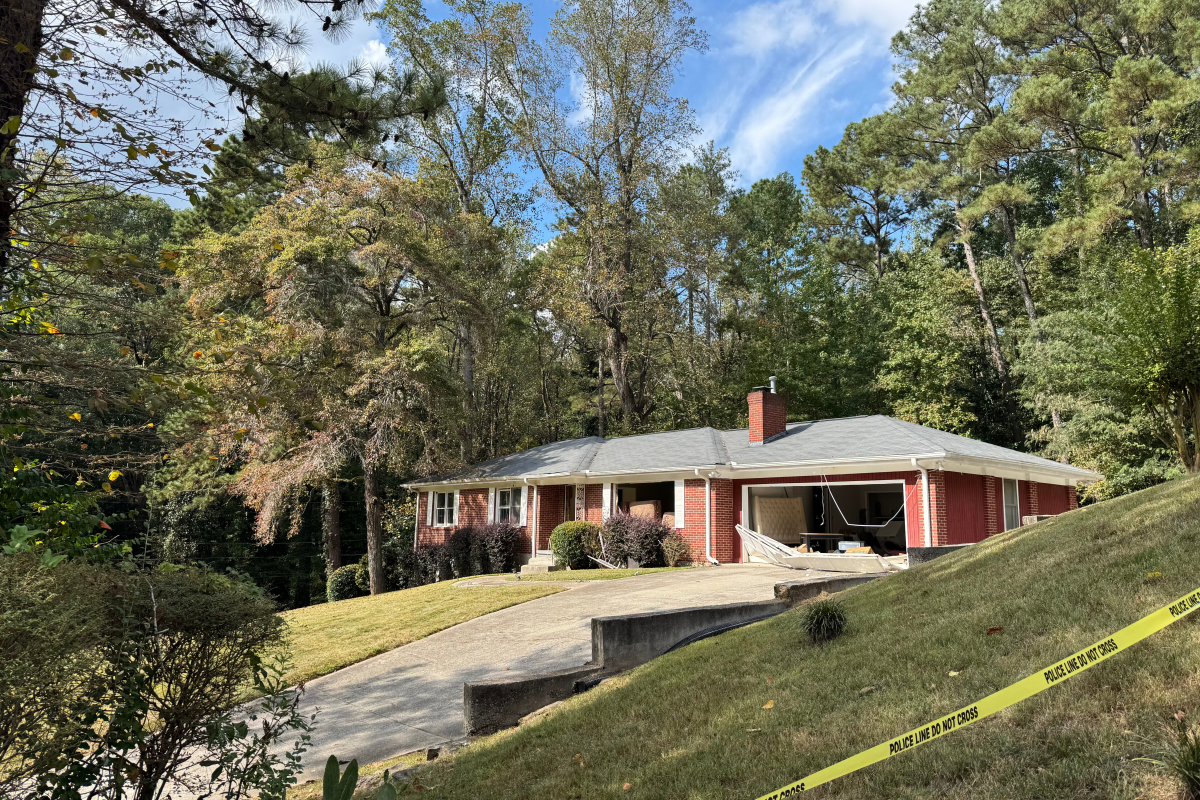 The Atlanta house where Derrick Groves was taken into custody on Wednesday, five months after he and nine other men escaped from a New Orleans jail.