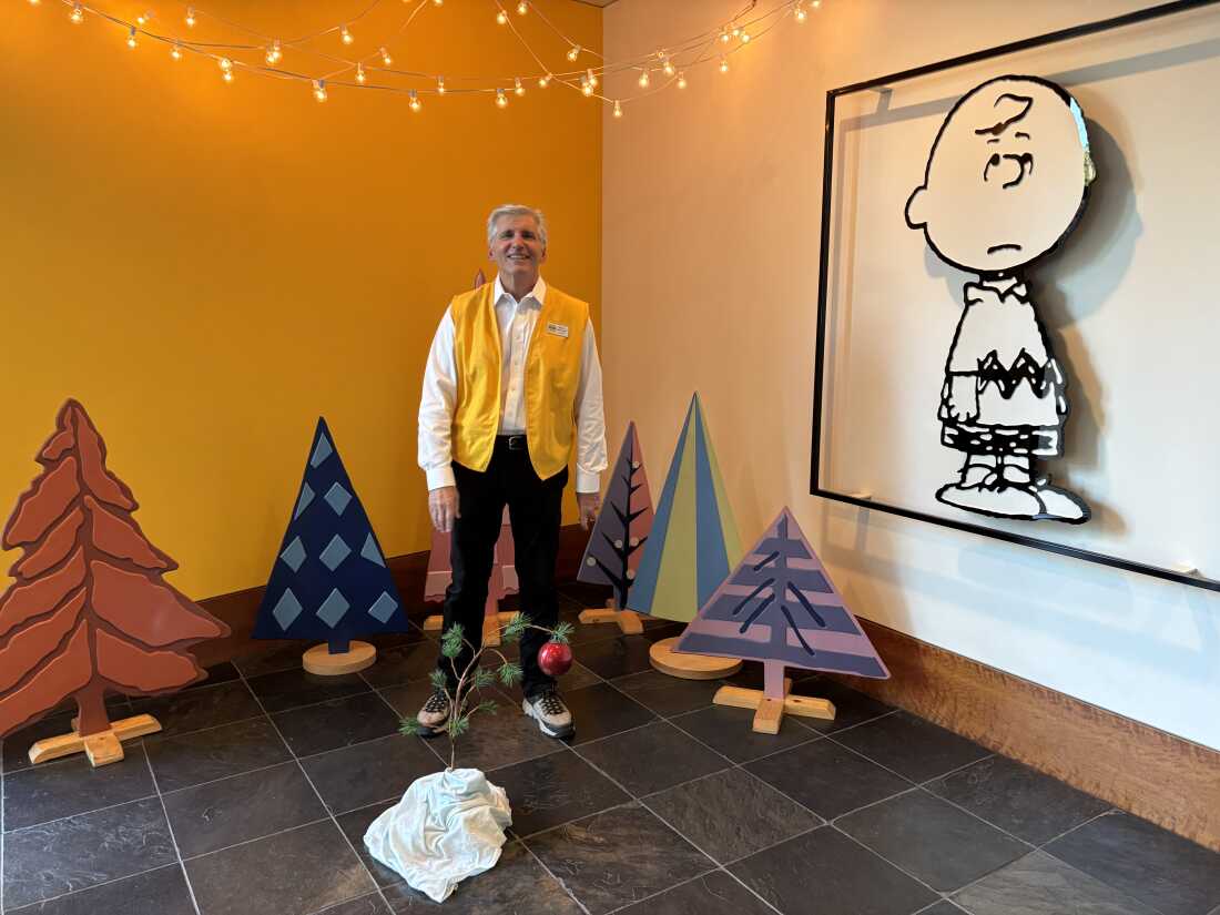 Dave Willat, now 72, volunteers his time as a docent at the Charles M. Schulz Museum.