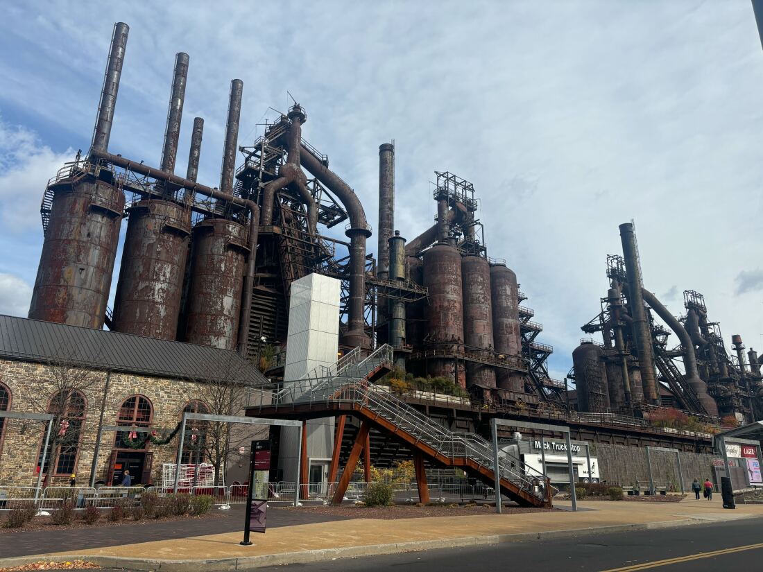 Dormant blast furnaces sit at the old site of the Bethlehem Steel plant, which was an economic center of the Lehigh Valley for more than 100 years.