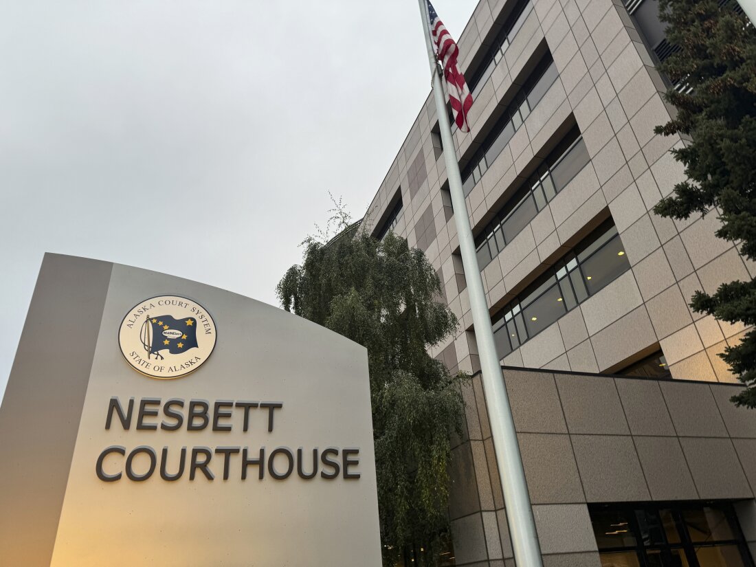 The Nesbett Courthouse, where state judges in the Third Judicial District hear cases in downtown Anchorage, Alaska, is shown on Tuesday. A judge there issued a ruling in a unique ballot case for the state's high-profile U.S. House election.
