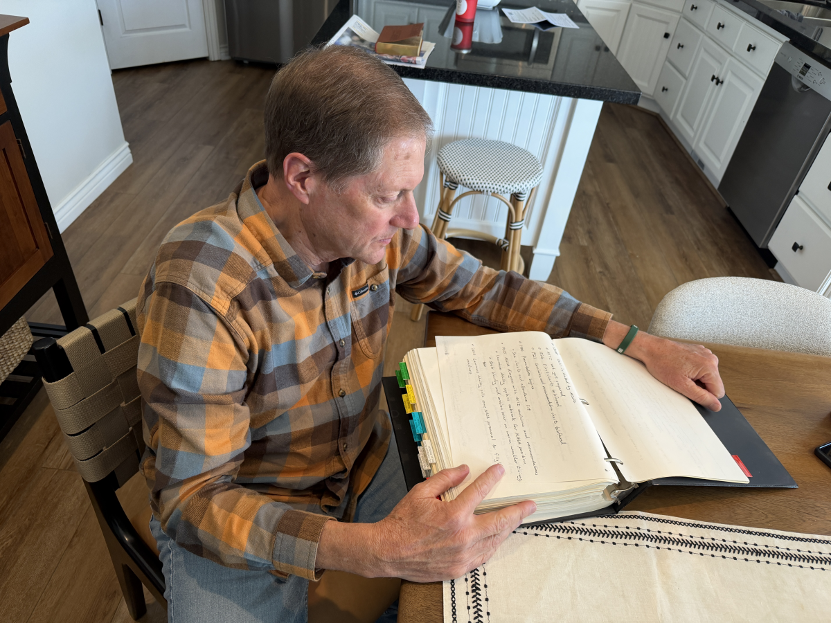 Brian Russell looks at notes from the Challenger mission.