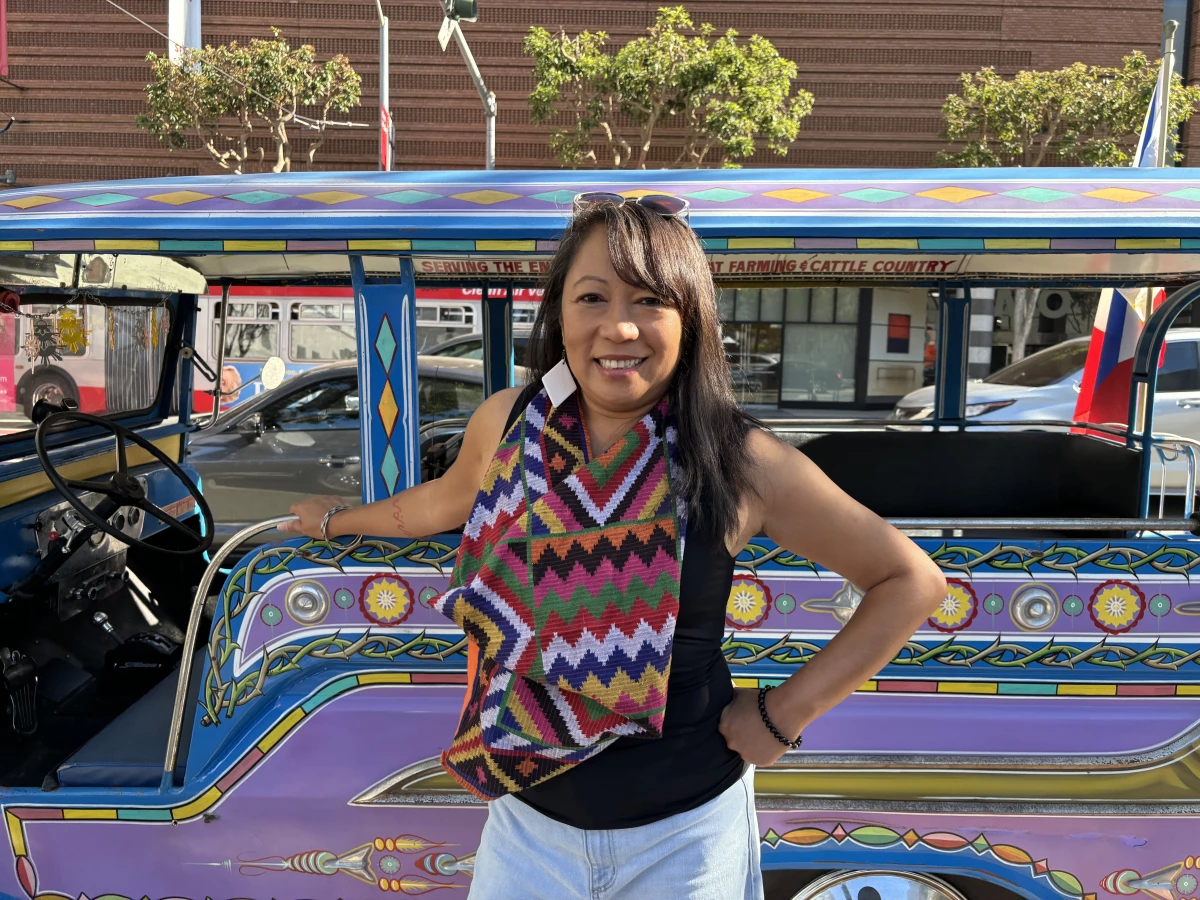 Jeepney tour guide Raquel Redondiez is the director of San Francisco's Filipino Cultural District. She grew up in the Philippines.