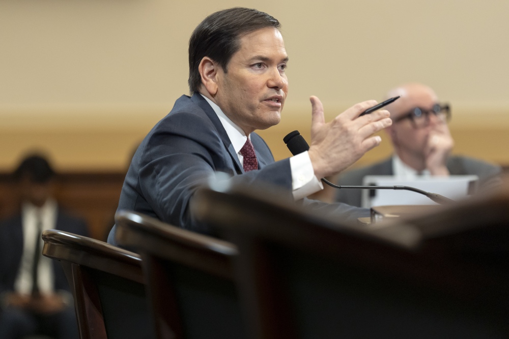 Secretary of State Marco Rubio speaks during a hearing of the House Committee on Foreign Affairs on Capitol Hill, Wednesday, May 21, 2025, in Washington. (AP)