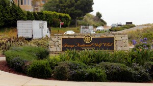 The entrance to Trump National Golf Club Los Angeles in Rancho Palos Verdes, Calif., July 2020.